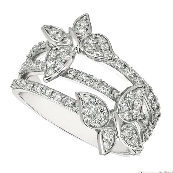 0.75 Carat Natural Diamond Butterfly Ring
